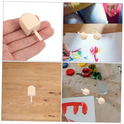 BESTYASH 10 Stück Teiliges Holz Dreidels zum Selbstgestalten Naturbelassene Unbemalte Chanukka Holzkreisel mit Griff Hohe DIY Bastelspielzeuge für Familienfeiern und Kreative BESTYASH 10 Stück Teiliges Holz Dreidels zum Selbstgestalten Naturbelassene Unbemalte Chanukka Holzkreisel mit Griff Hohe DIY Bastelspielzeuge für Familienfeiern und Kreative von BESTYASH