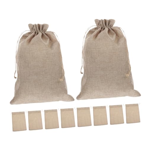 BESTYASH 10 Stück Teiliges Jutesäckchen mit Kordelzug Robuste Leinensäckchen Vielseitige Geschenkbeutel für Schmuckverpackung Geburtstagsfeiern Hochzeiten Diy-projekte Natürliche von BESTYASH
