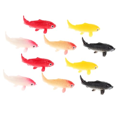 BESTYASH 10 Stück Teiliges Mini Koi Fischmodelle aus Resin für Aquarien Dekoration Realistische Miniatur Fischornamente Kreative BESTYASH 10 Stück Teiliges Mini Koi Fischmodelle aus Resin für Aquarien Dekoration Realistische Miniatur Fischornamente Kreative von BESTYASH