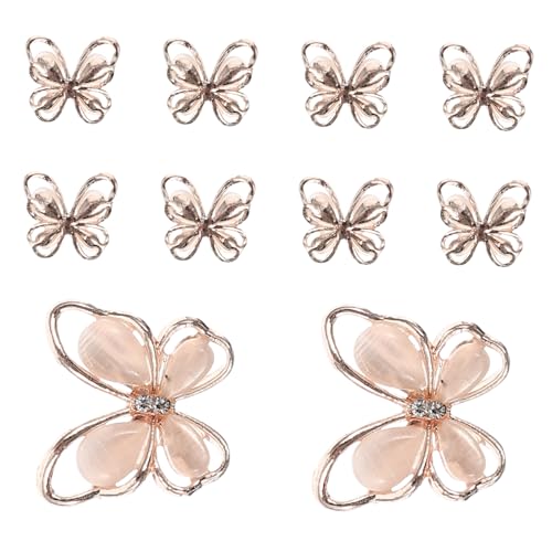 BESTYASH 10 Stück Teiliges Schmetterling Nagelanhänger mit Zirkonia Roségoldfarbene Nagelkunst Deko für Mädchen Einfach Anzubringende Maniküre Accessoires Vielseitig für Nägel Handy und BESTYASH 10 Stück Teiliges Schmetterling Nagelanhänger mit Zirkonia Roségoldfarbene Nagelkunst Deko für Mädchen Einfach Anzubringende Maniküre Accessoires Vielseitig für Nägel Handy und von BESTYASH