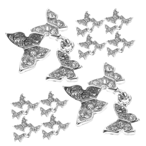 BESTYASH 10 Stück Teiliges Schmetterling Nail Charms Leichte Strasssteine Nagel Schmuck Stilvolle Farbige Nageldekorationen für Damen Maniküre DIY Geeignet für Arbeit Party Urlaub Schule BESTYASH 10 Stück Teiliges Schmetterling Nail Charms Leichte Strasssteine Nagel Schmuck Stilvolle Farbige Nageldekorationen für Damen Maniküre DIY Geeignet für Arbeit Party Urlaub Schule von BESTYASH