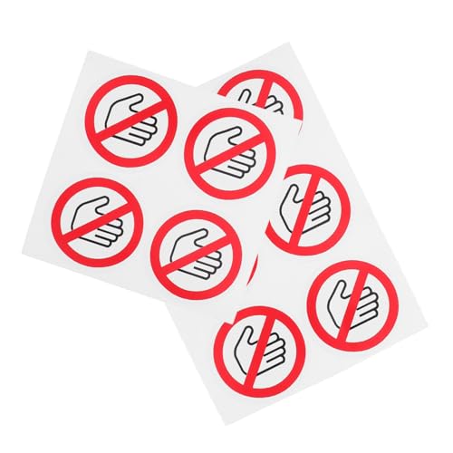 BESTYASH 10 Stück Teiliges Warnaufkleber Nicht Berühren Selbstklebend Sicherheitskennzeichen für Arbeitsstätten Schutz vor Mechanischen Gefahren Einfache Anwendung und Sichtbar von BESTYASH