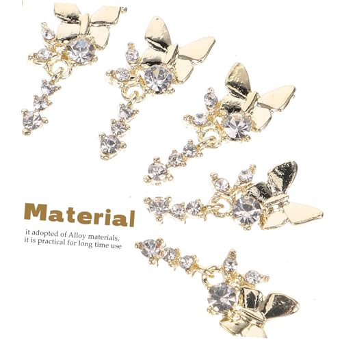BESTYASH 10 Teiliges Goldene Schmetterling Nail Charms mit Strasssteinen Dekorative Nagelkunst für Frauen DIY Nail Art Zubehör Eleganter Nagelschmuck für Maniküre Vielseitig BESTYASH 10 Teiliges Goldene Schmetterling Nail Charms mit Strasssteinen Dekorative Nagelkunst für Frauen DIY Nail Art Zubehör Eleganter Nagelschmuck für Maniküre Vielseitig von BESTYASH