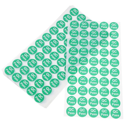 BESTYASH 1000 Stück Qualitätsprüfungs Aufkleber Runde Selbstklebende Etiketten für Produktinspektion Effiziente und Rückstandsfreie Anwendung für Lagerverwaltung und Qualitätskontrolle von BESTYASH