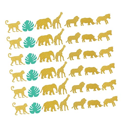 BESTYASH 100Stücke Hawaii Thema Monstera Tierische Konfetti Dekorationen Papierstreuungen Für Geburtstagsfeiern Und Partys Kreative Tischdeko Party Papierstreuungen von BESTYASH