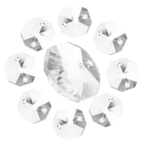 BESTYASH 100Stücke Klare Glasperlen für DIY Schmuck Doppellochige Kristallperlen für Türvorhänge und Bastelprojekte für Dekoration zu Hause und Veranstaltungen BESTYASH 100Stücke Klare Glasperlen für DIY Schmuck Doppellochige Kristallperlen für Türvorhänge und Bastelprojekte für Dekoration zu Hause und Veranstaltungen von BESTYASH
