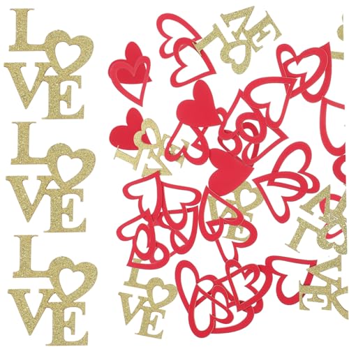 BESTYASH 100Stücke Valentinstag Papierkonfetti Und Romantische Hochzeitsdekoration Vielseitige Tischdeko Für Feiern Und Jubiläen von BESTYASH