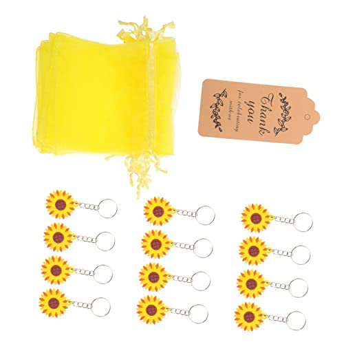 BESTYASH 12 Sätze Teiliges Sonnenblumen Schlüsselanhänger mit Geschenkanhänger und Baumwollbeuteln Farbenfrohe Taschen und Schlüsselanhänger als Kindergeburtstags Mitgebsel und BESTYASH 12 Sätze Teiliges Sonnenblumen Schlüsselanhänger mit Geschenkanhänger und Baumwollbeuteln Farbenfrohe Taschen und Schlüsselanhänger als Kindergeburtstags Mitgebsel und von BESTYASH