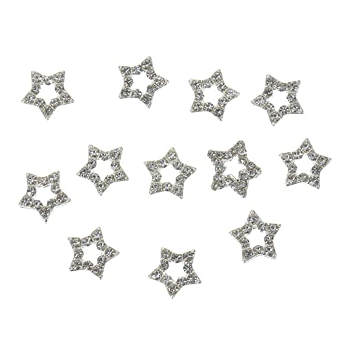 BESTYASH 12 Stück Fünfzackiger Stern Nagelkunst Schmuck Nagel Strasssteine Ab Nageldekor Strasssteine ​​Für Nägel Edelsteine Nagelglitzer UV Nagelkunst Charms Nagel Charms Für von BESTYASH