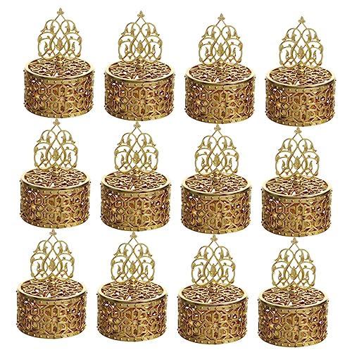 BESTYASH 12 Stück Teiliges Goldfarbener Edler Candy Aufbewahrungsboxen aus Stabilem Durchbrochenes Design Leichte und Bruchsichere Süßigkeitenbehälter für Hochzeit Geburtstag Party und BESTYASH 12 Stück Teiliges Goldfarbener Edler Candy Aufbewahrungsboxen aus Stabilem Durchbrochenes Design Leichte und Bruchsichere Süßigkeitenbehälter für Hochzeit Geburtstag Party und von BESTYASH