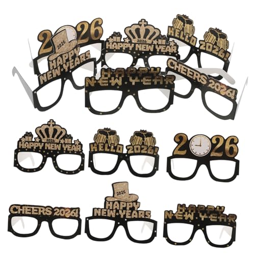 BESTYASH 12 Stück Teiliges Happy Year Brillen Schwarze und Goldene Papierbrillen für Silvesterparty Festliche Fotorequisiten Kinderfreundlich für Gruppenfotos und Feierdekorationen BESTYASH 12 Stück Teiliges Happy Year Brillen Schwarze und Goldene Papierbrillen für Silvesterparty Festliche Fotorequisiten Kinderfreundlich für Gruppenfotos und Feierdekorationen von BESTYASH