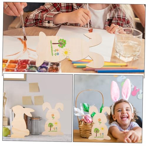 BESTYASH 12 Stück Teiliges Ostern Holzanhänger Unbemalt Hasen Formen DIY Basteln Osterdeko Frühling Kreative Holzornamente zum Bemalen und Gestalten für Zuhause BESTYASH 12 Stück Teiliges Ostern Holzanhänger Unbemalt Hasen Formen DIY Basteln Osterdeko Frühling Kreative Holzornamente zum Bemalen und Gestalten für Zuhause von BESTYASH