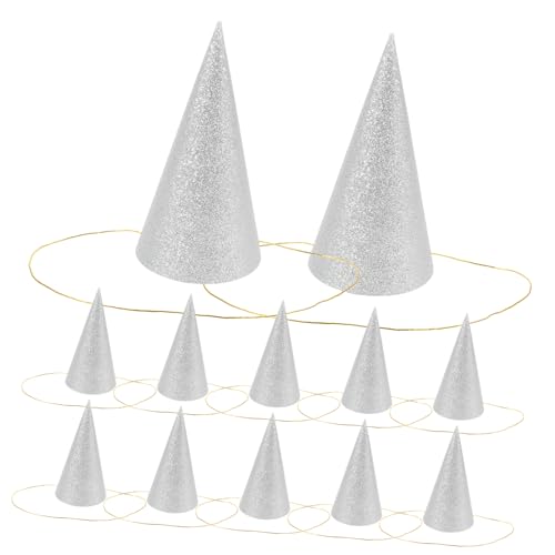 BESTYASH 12Stücke Glitzernde Partyhüte Silberne Geburtstagskrone für Erwachsene Festliche Dekoration für Unvergessliche Feiern BESTYASH 12Stücke Glitzernde Partyhüte Silberne Geburtstagskrone für Erwachsene Festliche Dekoration für Unvergessliche Feiern von BESTYASH