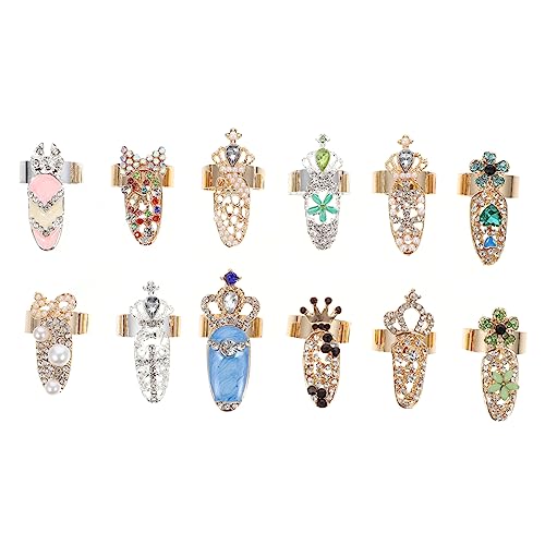 BESTYASH 12Stücke Nägel Ringe Fingernägel Schmuck Requisiten Für Empfindliche Nagelkunstring Dekoration Glamouröse Accessoires Für Besondere Anlässe BESTYASH 12Stücke Nägel Ringe Fingernägel Schmuck Requisiten Für Empfindliche Nagelkunstring Dekoration Glamouröse Accessoires Für Besondere Anlässe von BESTYASH