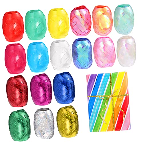 BESTYASH 18 Rollen Geschenkband für Hochzeit Weihnachten Bastelprojekte und Dekoration für Geschenkverpackungen und Ballons Vielseitig Einsetzbar Zufällige Farbe BESTYASH 18 Rollen Geschenkband für Hochzeit Weihnachten Bastelprojekte und Dekoration für Geschenkverpackungen und Ballons Vielseitig Einsetzbar Zufällige Farbe von BESTYASH