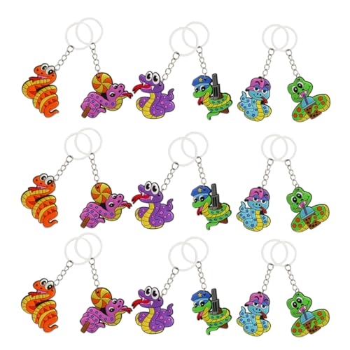 BESTYASH 18 Stück Cartoon Schlangen Schlüsselanhänger Teiliges für Mädchen Kreative Goodie Bag Füller für Tier Themenpartys und bei Kindergeburtstagen BESTYASH 18 Stück Cartoon Schlangen Schlüsselanhänger Teiliges für Mädchen Kreative Goodie Bag Füller für Tier Themenpartys und bei Kindergeburtstagen von BESTYASH