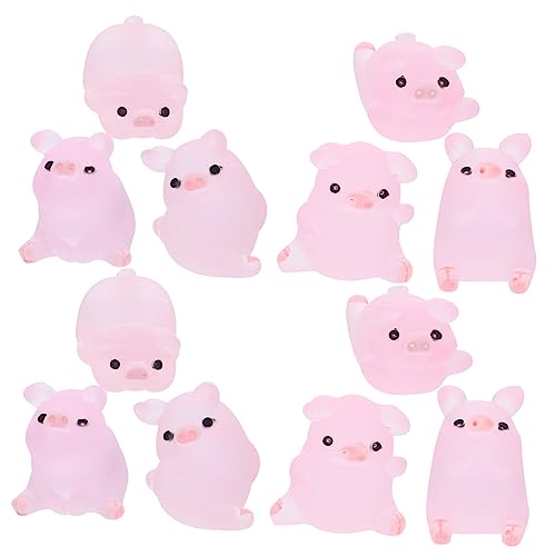 BESTYASH 18Stücke Teiliges DIY Harz Schwein Ornament Bastelzubehör für Handyhüllen und Dekoration Einzigartige Figuren für Kreative Projekte und von BESTYASH