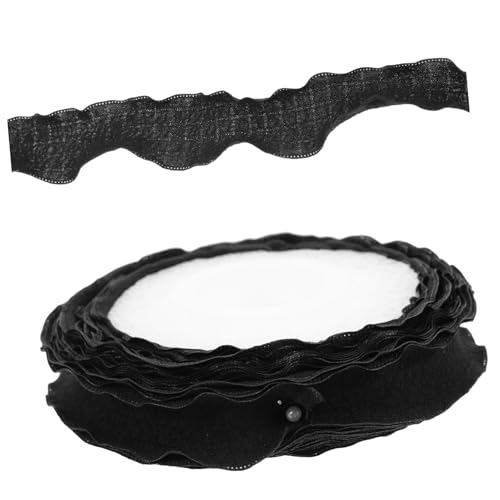 BESTYASH 1Rolle Schwarzes Rüschenspitzenband Hochwertiges Verschleißfestes Geschenkband Für DIY Bastelprojekte Blumenverpackung Und Dekoration Yards BESTYASH 1Rolle Schwarzes Rüschenspitzenband Hochwertiges Verschleißfestes Geschenkband Für DIY Bastelprojekte Blumenverpackung Und Dekoration Yards von BESTYASH