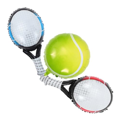 BESTYASH 1Satz Tennis Geburtstagsparty Zubehör Teiliges Set Schlägerballons Langlebig Leicht Aufzublasen für Sportliche Feiern Drinnen und Draußen von BESTYASH