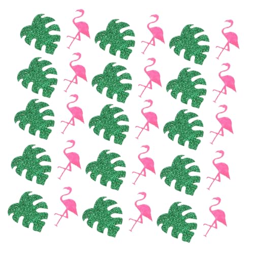 BESTYASH 1Tasche Hawaiianisches Tischkonfetti Mit Flamingo Und Monstera Design Party Dekorationskonfetti Für Feste Luau Und Sommerfeiern Tischdeko Für Kreative Szenenlayouts von BESTYASH