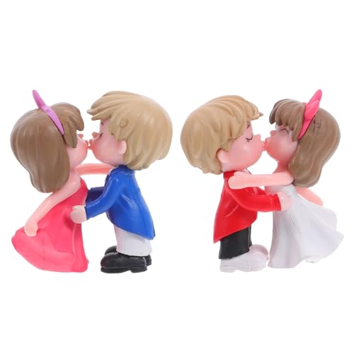 BESTYASH 2 Paare Niedliche Kuss Pärchen Cake Topper aus Kunststoff Kreative Hochzeitstorten Dekoration als Valentinstag Dessert Tortenaufsatz für Brautpaare BESTYASH 2 Paare Niedliche Kuss Pärchen Cake Topper aus Kunststoff Kreative Hochzeitstorten Dekoration als Valentinstag Dessert Tortenaufsatz für Brautpaare von BESTYASH