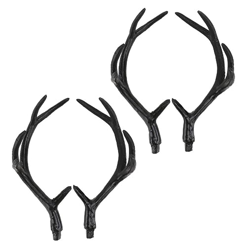 BESTYASH 2 Paare Realistische Kunststoff Geweihe Weihnachts Stirnbänder DIY Antler Haarschmuck für Bastelarbeiten und Festliche Dekorationen für Party Accessoires BESTYASH 2 Paare Realistische Kunststoff Geweihe Weihnachts Stirnbänder DIY Antler Haarschmuck für Bastelarbeiten und Festliche Dekorationen für Party Accessoires von BESTYASH