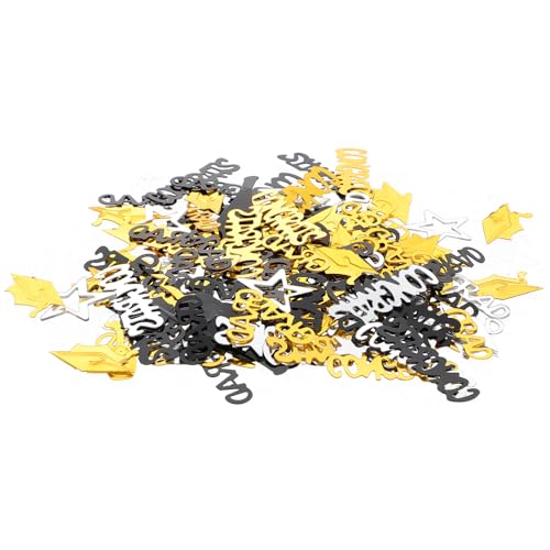BESTYASH 2 Packungen Pack Abschlussfeier Konfetti Chic Tischdeko für Graduationsfeiern Schwarz Gold und Silber Langlebige Dekoration für Einen Festlichen BESTYASH 2 Packungen Pack Abschlussfeier Konfetti Chic Tischdeko für Graduationsfeiern Schwarz Gold und Silber Langlebige Dekoration für Einen Festlichen von BESTYASH