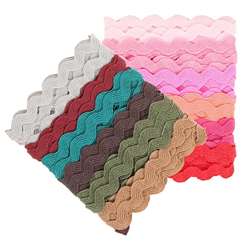 BESTYASH 2 Rollen Wellenfransenbesatz farbig Schleife Wellen-Nähband Spitzenband zum Basteln seidenband ribbon vorhangs stoffbänder slico Handwerksband Bastelbänder zum Einwickeln Polyester BESTYASH 2 Rollen Wellenfransenbesatz farbig Schleife Wellen-Nähband Spitzenband zum Basteln seidenband ribbon vorhangs stoffbänder slico Handwerksband Bastelbänder zum Einwickeln Polyester von BESTYASH