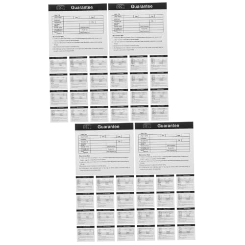 BESTYASH 2 Sätze Garantiekarte Gerätewartungskarte Anleitungskarten Zur Tassenpflege Wartungskarte Für Geräte Gerätereparaturkarten Papier 200 Stück * 2 BESTYASH 2 Sätze Garantiekarte Gerätewartungskarte Anleitungskarten Zur Tassenpflege Wartungskarte Für Geräte Gerätereparaturkarten Papier 200 Stück * 2 von BESTYASH
