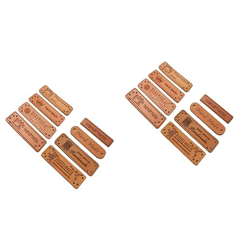 BESTYASH 2 Sätze Teiliges Pu Etiketten Für Diy Handarbeiten Perforierte Löcher Handgemacht Vielseitig Einsetzbar Für Kleidung Hüte Taschen Und 32 Stück * 2 von BESTYASH