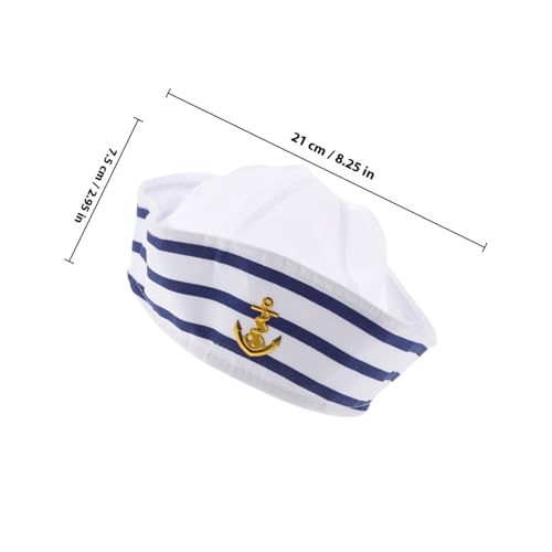 BESTYASH 2 Stück Blau weiße Matrosenmütze Verstellbare Segler Mütze mit Leichte Atmungsaktive Kapitänsmütze für Damen und Herren für Segelpartys Cosplay und Themenfeste BESTYASH 2 Stück Blau weiße Matrosenmütze Verstellbare Segler Mütze mit Leichte Atmungsaktive Kapitänsmütze für Damen und Herren für Segelpartys Cosplay und Themenfeste von BESTYASH