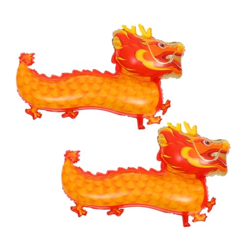 BESTYASH 2 Stück Drachenballons für Chinesische Neujahrsfest Feste Party Dekoration Luftballons für Frühlingsfest und Geburtstagsfeiern Orange Drachenform BESTYASH 2 Stück Drachenballons für Chinesische Neujahrsfest Feste Party Dekoration Luftballons für Frühlingsfest und Geburtstagsfeiern Orange Drachenform von BESTYASH