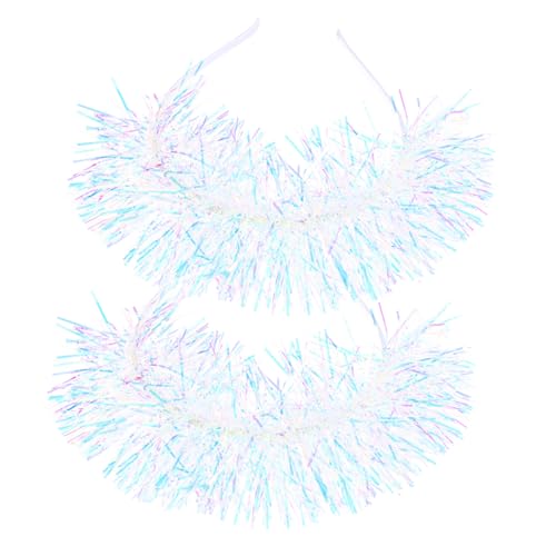 BESTYASH 2 Stück Glitzer Stirnbänder für Mädchen Leichte Tinsel Haarreifen mit Festlichem Design für Party Kostüm Aufführung und Karneval Modisches Accessoire in Weiß BESTYASH 2 Stück Glitzer Stirnbänder für Mädchen Leichte Tinsel Haarreifen mit Festlichem Design für Party Kostüm Aufführung und Karneval Modisches Accessoire in Weiß von BESTYASH