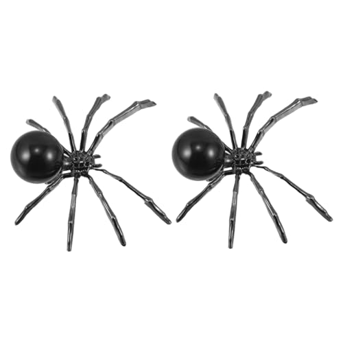 BESTYASH 2 Stück Halloween Deko Spinnen Figurinen aus Langlebigem Legierungs-kristall mit Realistischem Design Schwarzer Obsidian Kugel Dekorativ für Haus Party und Gruselige Anlässe BESTYASH 2 Stück Halloween Deko Spinnen Figurinen aus Langlebigem Legierungs-kristall mit Realistischem Design Schwarzer Obsidian Kugel Dekorativ für Haus Party und Gruselige Anlässe von BESTYASH