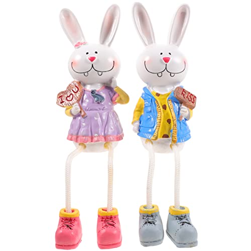 BESTYASH 2 Stück Hasen Figuren aus Harz Deko für Tisch und Wohnung Osterhasen Ornament für Party und Wohnkultur Kompakte Kaninchen Dekoration Einzigartiges Design für Innenräume BESTYASH 2 Stück Hasen Figuren aus Harz Deko für Tisch und Wohnung Osterhasen Ornament für Party und Wohnkultur Kompakte Kaninchen Dekoration Einzigartiges Design für Innenräume von BESTYASH