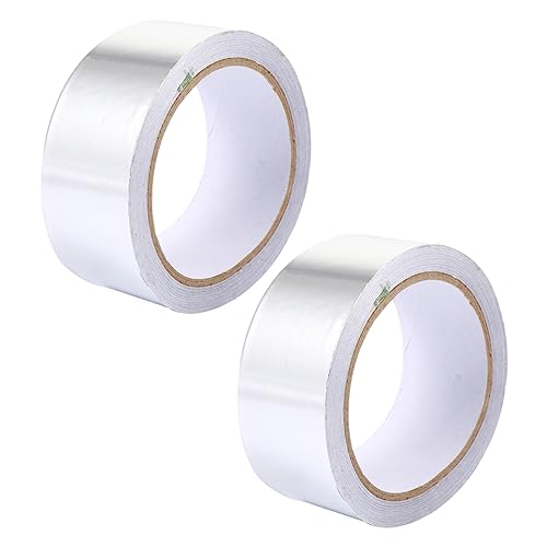 BESTYASH 2 Stück Hitzebeständiges Aluminium Klebeband Isolierendes und Feuerfestes Dichtungsband für Klimaanlage Wasserheizer und Rohrverbindungen Selbstklebend Vielseitig Einsetzbar von BESTYASH