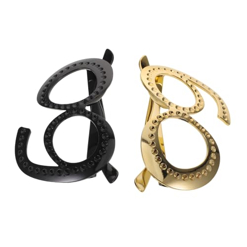 BESTYASH 2 Stück Lustige Geburtstagsbrille aus Abs Leichte Zahlen-sonnenbrille für Partyfotos Kreative Partyrequisite Schwarzes und Goldfarbenes Design Perfektes Partyzubehör BESTYASH 2 Stück Lustige Geburtstagsbrille aus Abs Leichte Zahlen-sonnenbrille für Partyfotos Kreative Partyrequisite Schwarzes und Goldfarbenes Design Perfektes Partyzubehör von BESTYASH