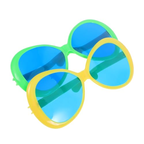 BESTYASH 2 Stück Requisiten Für Fotokabinen Mit Brille Luau Partybrille Hawaiianische Lustige Neuartige Hawaiianische Partybrille Lustige Brille Plastik von BESTYASH