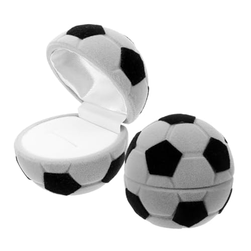 BESTYASH 2 Stück Samt Ringbox Fußballform Samtweiche Schmuckschatulle für Ringe Ohrringe Schützende Ringschatulle mit Niedlichem Design für Verlobung Hochzeit Besondere Anlässe BESTYASH 2 Stück Samt Ringbox Fußballform Samtweiche Schmuckschatulle für Ringe Ohrringe Schützende Ringschatulle mit Niedlichem Design für Verlobung Hochzeit Besondere Anlässe von BESTYASH