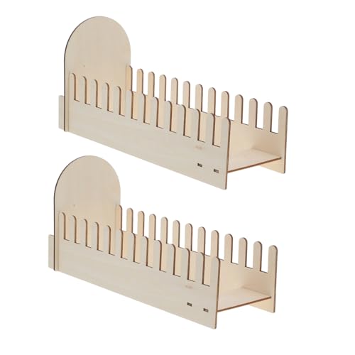 BESTYASH 2 Stück Teiliges Holz-postkartenhalter Vintage Grußkarten Display Stand Stabiles Tisch-organizer Regal für Fotos Einladungen Kompakt und Platzsparend für Zuhause und Events von BESTYASH