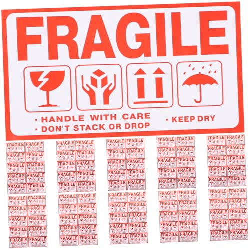 BESTYASH 20 Blatt Selbstklebende Fragile Warning Labels Verpackungsaufkleber für Versand Warnende Zerbrechliche Etiketten für Pakete Vielseitig Haftend Kartons und Taschen BESTYASH 20 Blatt Selbstklebende Fragile Warning Labels Verpackungsaufkleber für Versand Warnende Zerbrechliche Etiketten für Pakete Vielseitig Haftend Kartons und Taschen von BESTYASH