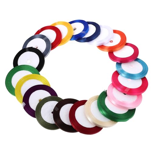BESTYASH 20 Rollen Diy Geschenkband Yards Gemischte Farben Strapazierfähiges für Blumenverpackung Bastelprojekte Partydekoration von BESTYASH