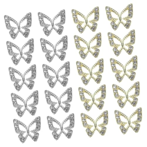 BESTYASH 20 Stück Charms Schmetterlings Nail Gems Rhinestone Maniküre Dekoration für Glitzersteine für Nagelkunst und Besondere Anlässe BESTYASH 20 Stück Charms Schmetterlings Nail Gems Rhinestone Maniküre Dekoration für Glitzersteine für Nagelkunst und Besondere Anlässe von BESTYASH