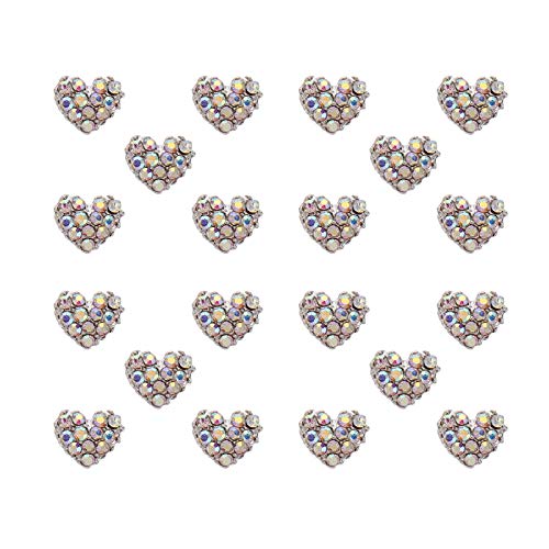 BESTYASH 20 Stück Herzförmige Nagel Dekorationen Strasssteine für Kreative Nail Art DIY Design für Nägel Handyhüllen und Mehr für Kunstprojekte und Persönliche Gestaltung von BESTYASH