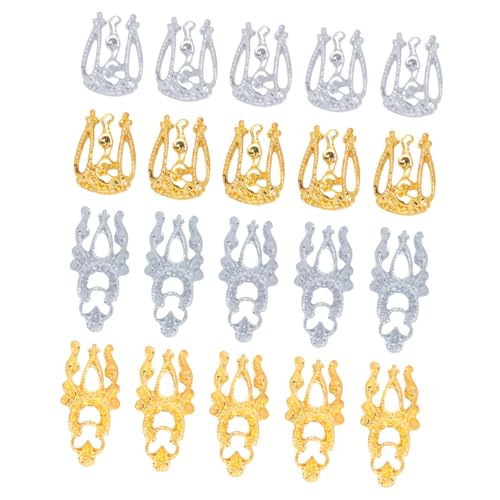 BESTYASH 20 Stück Nagelkunst Zubehör Glänzende Nail Art Dekorationen Gold und Silber für DIY Maniküre für Besondere Anlässe und Zuhause von BESTYASH