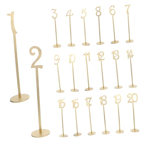 BESTYASH 20 Stück Teiliges Holz Tischnummern mit Stabilem Standfuß Goldfarbene Tischnummern Vielseitige Dekoration für Hochzeit Geburtstag Party und Empfang BESTYASH 20 Stück Teiliges Holz Tischnummern mit Stabilem Standfuß Goldfarbene Tischnummern Vielseitige Dekoration für Hochzeit Geburtstag Party und Empfang von BESTYASH