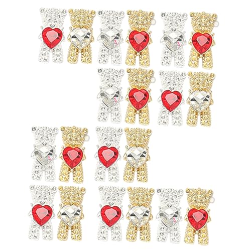 BESTYASH 20 Stück Teiliges Nageldekor mit Nail Charms Glänzende Strasssteine Herzförmige Nagelschmuck Dekoration für DIY Nail Art Trendige Nagelsteinchen für Kreative Maniküre BESTYASH 20 Stück Teiliges Nageldekor mit Nail Charms Glänzende Strasssteine Herzförmige Nagelschmuck Dekoration für DIY Nail Art Trendige Nagelsteinchen für Kreative Maniküre von BESTYASH
