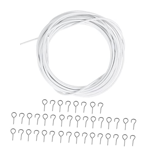 BESTYASH 20 Stück Vorhangseil mit Haken Robuste PVC Beschichtung Installieren für Wohnzimmer Schlafzimmer Badezimmer Hotels und Restaurants BESTYASH 20 Stück Vorhangseil mit Haken Robuste PVC Beschichtung Installieren für Wohnzimmer Schlafzimmer Badezimmer Hotels und Restaurants von BESTYASH