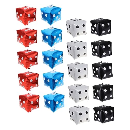 BESTYASH 20 Stück Würfel Folienballons Aluminiumfolie Balloons Partydeko Rot Blau Würfel Luftballons für Kindergeburtstag Spielveranstaltung BESTYASH 20 Stück Würfel Folienballons Aluminiumfolie Balloons Partydeko Rot Blau Würfel Luftballons für Kindergeburtstag Spielveranstaltung von BESTYASH