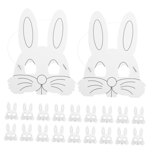 BESTYASH 20-teilige Kaninchenmaske: Blanko-kaninchenmasken Für Kinder Bemalen – Bastelset Papier Für Aktivitäten – Halloween-kostüm-dekoration, Karnevalsparty-dekoration BESTYASH 20-teilige Kaninchenmaske: Blanko-kaninchenmasken Für Kinder Bemalen – Bastelset Papier Für Aktivitäten – Halloween-kostüm-dekoration, Karnevalsparty-dekoration von BESTYASH